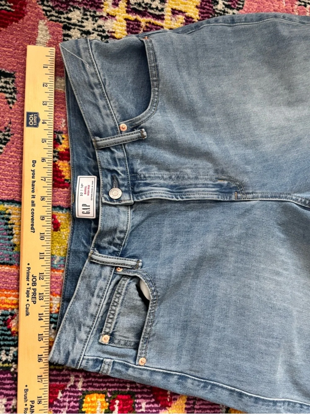 The Gap barrel high rise 32 14 regular euc cuffed - Picture 5 of 7